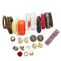 Collection of plastic bakelite or organic jewelry