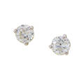 Diamond and 14k white gold stud earrings