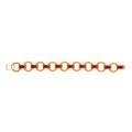 18k pink gold ruby link bracelet
