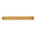 18k yellow gold brick link bracelet