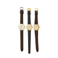 Three gentlemens mechanical wristwatches incl gold