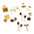 Gentlemens yellow gold cufflinks shirt studs vest buttons