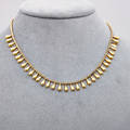18k yellow gold fringe necklace