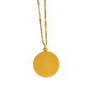 Yellow gold locket on chain