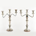 Silverplate candelabra