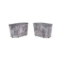 Pair of zinc planters
