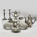 Colonial american german pewter