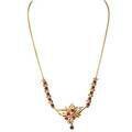 High carat yellow gold  ruby necklace