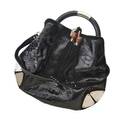 Gucci black patent snakeskin handbag