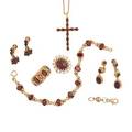 Collection of garnet  yellow gold jewelry