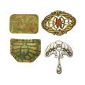 Four arts  crafts style brooches