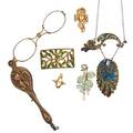 Art nouveau jewelry  accessories incl gold