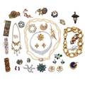 Collection of assorted costume jewelry