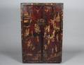 CHINOISERIE DECORATED LACQUERED SIDE CABINET