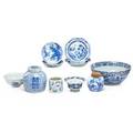 Group of chinese blue and white porcelain