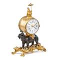 Louis xv style figural clock