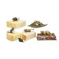 Bronze mice and marble cheeses