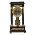 Charles x slate giltbronze portico clock