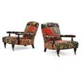 Pair of george smith upholstered easy chairs