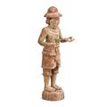 Cambodian carved wood male figure