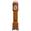 English oak tall case clock