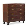 English brass bound mahogany campaign chest