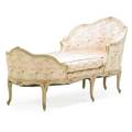 Louis xv style painted chaise