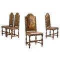 Set of four dutch baroque style side chairs
