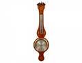 GEORGE III INLAID MAHOGANY WHEEL BAROMETERTHERMOMETER