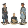 Chinese polychrome ceramic nodders