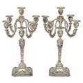 Pair of schwarz  steiner silver candelabrum