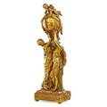 French bronze figural clock
