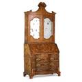 Italian baroque walnut secretary bookcase