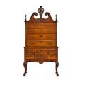 Chippendale style cherry chest on stand