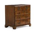 George ii walnut bachelors chest of drawers