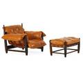 Sergio rodrigues lounge chair and ottoman