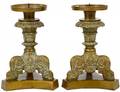 PAIR OF BRONZE PRICKET STICKS