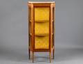 NEOCLASSICAL STYLE INLAID FRUITWOOD CURIO CABINET