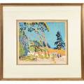 Gustave baumann color woodblock print