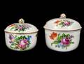 TWO HEREND PORCELAIN SUGAR BOWLS AND COVERS