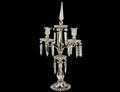 BACCARAT MOLDED GLASS THREE LIGHT CANDELABRUM