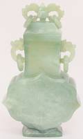 Chinese Jade Lidded Temple Jar
