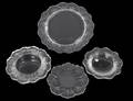 GROUP OF FOUR LALIQUE CRYSTAL HONFLEUR DISHES
