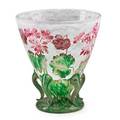 Daum acidetched cameo glass coupe