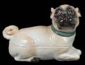 MEISSEN PORCELAIN PUG FORM BOX AND COVER