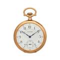 Waltham yellow gold open face pocket watch