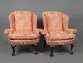 PAIR OF GEORGE III STYLE MAHOGANY WING CHAIRS