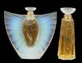 TWO LALIQUE CRYSTAL PARFUME BOTTLES