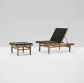 Hans J Wegner   chaise lounge and ottoman