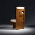 Frank Lloyd Wright   chair from the Paul J and Ida Trier House Des Moines Iowa